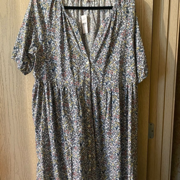 LOFT Floral Print Dress - Multicolor - Picture 1 of 2